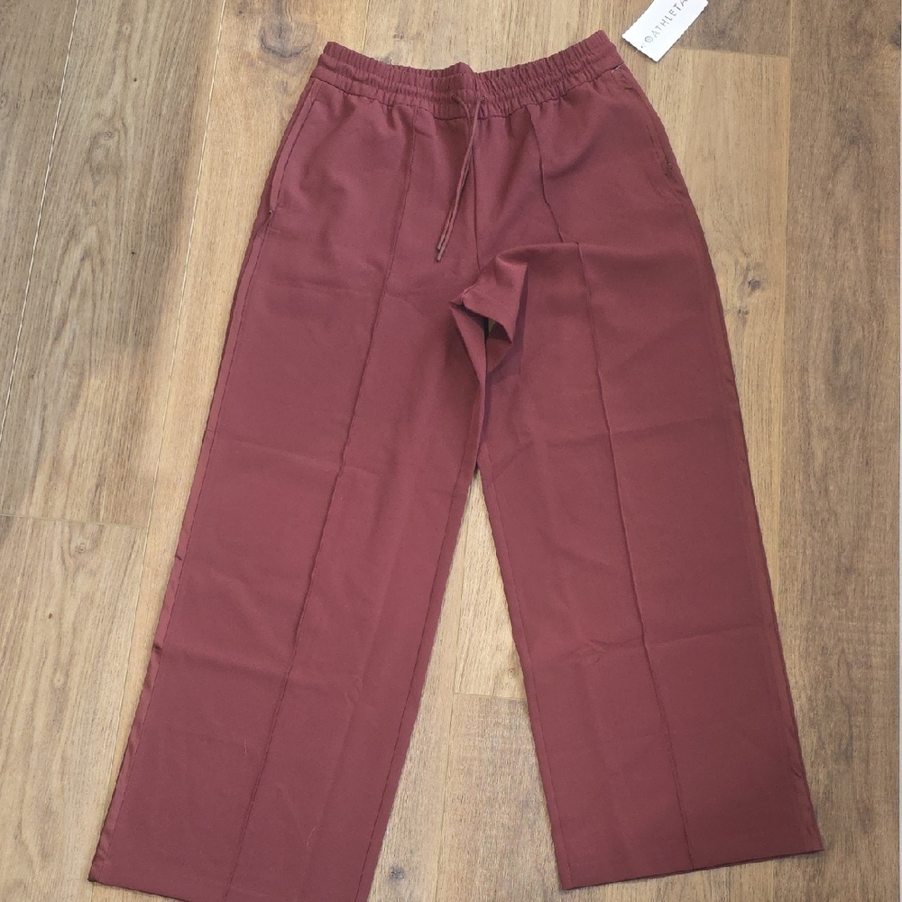 Athleta High Rise Relaxed Wide Leg Pants Women's Size Med NWT